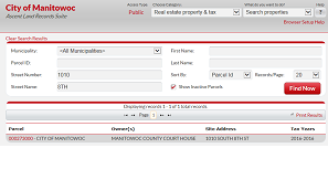 City of Manitowoc Assessment Records